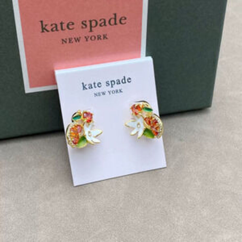 kate spade Enamel Fruit Gem Earrings
